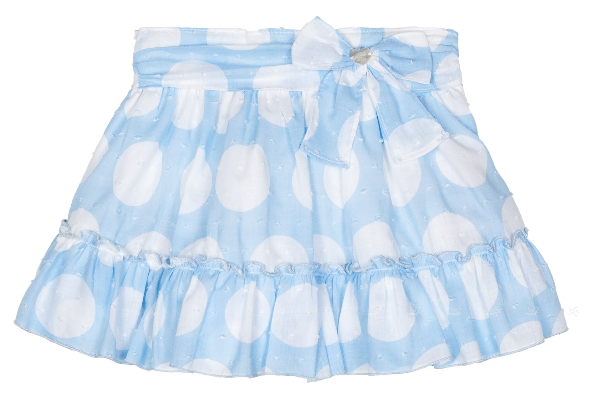 Dolce Petit Girls Blue & White 2 Piece Skirt Set | Missbaby