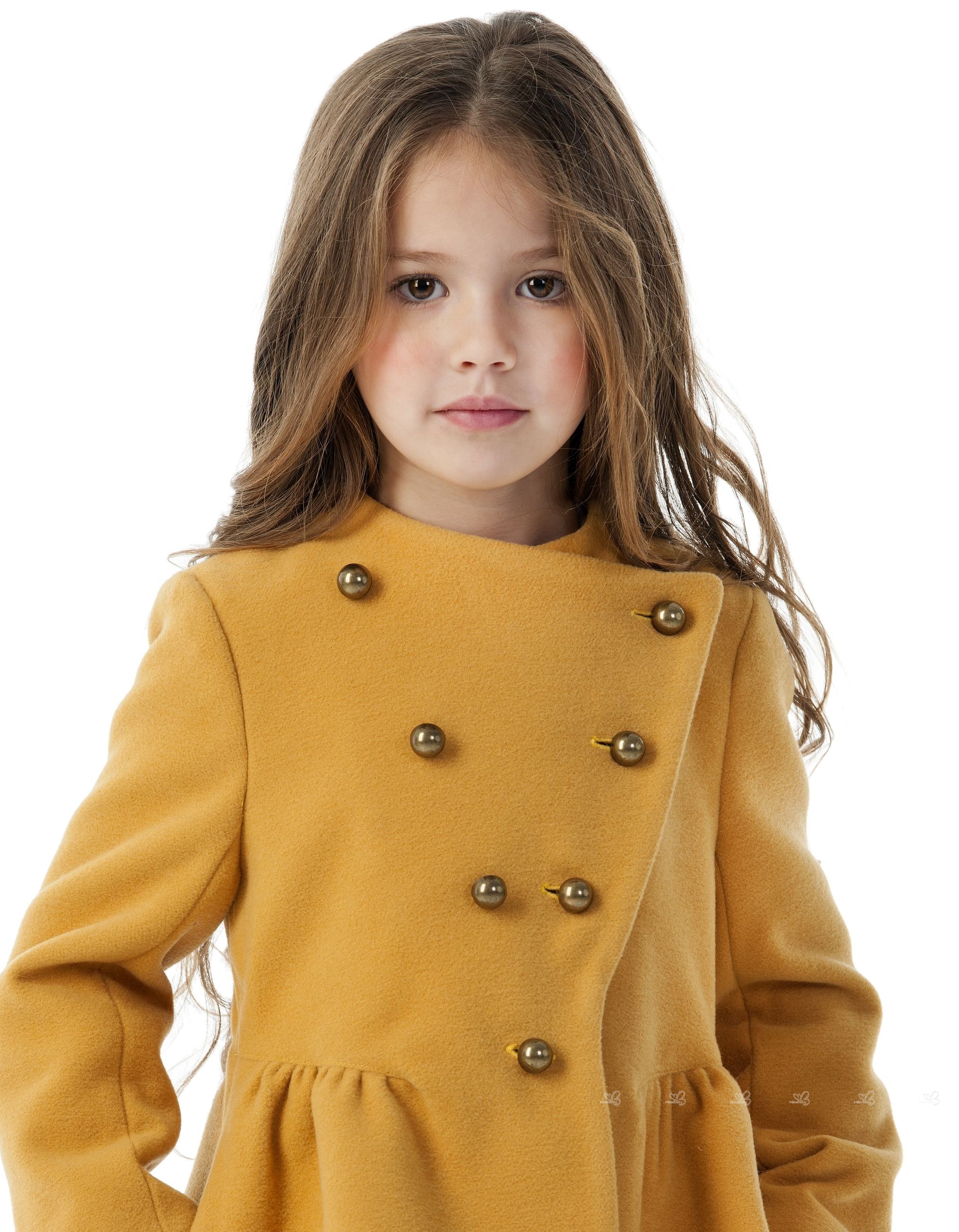 girls mustard coat