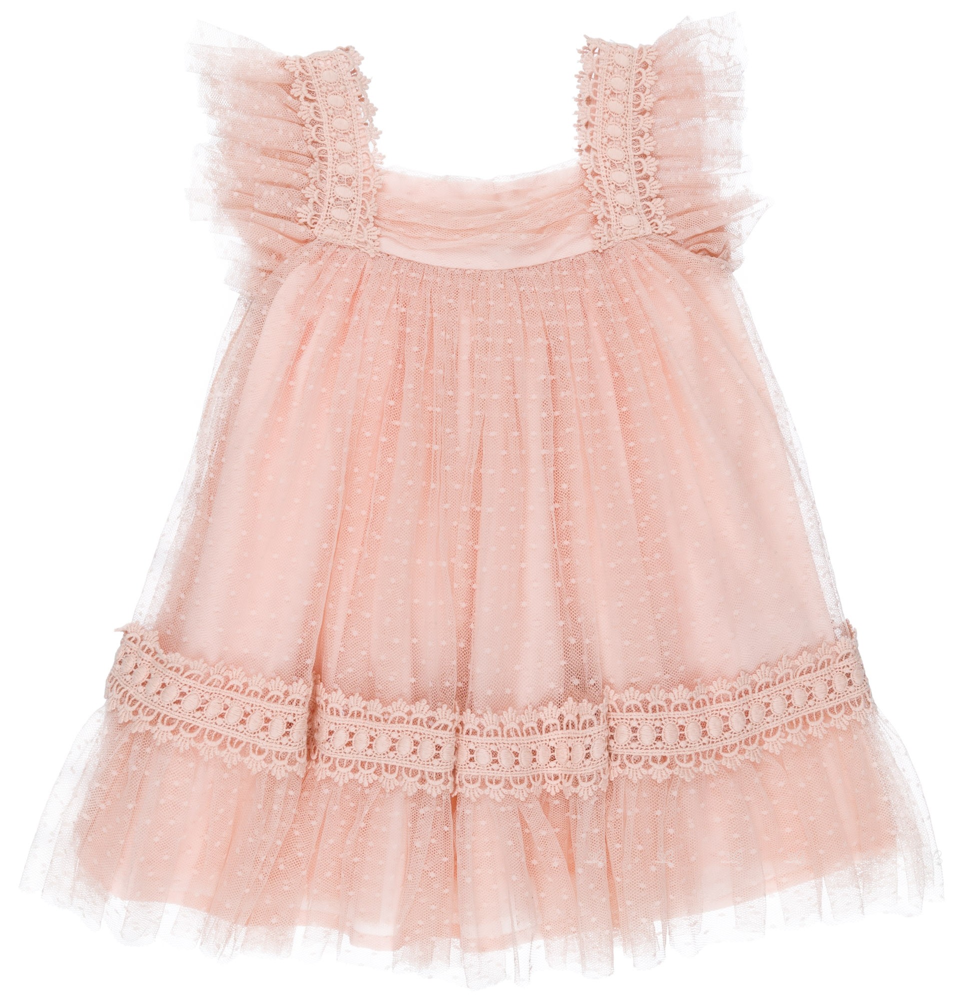 Abel & Lula Girls Pale Pink Tulle Dress | Missbaby