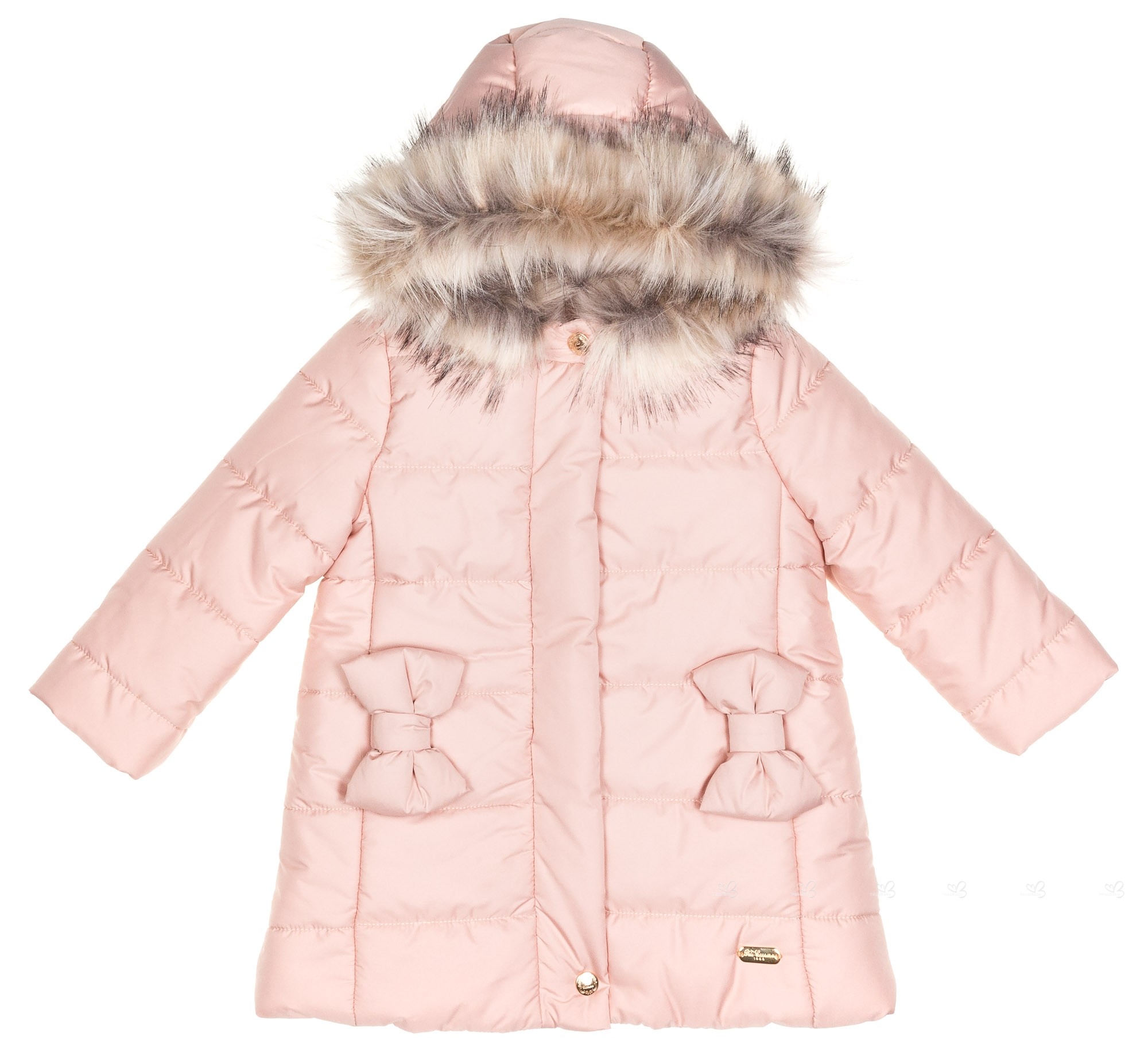 Girls Pink Hooded Puffer Coat | Missbaby