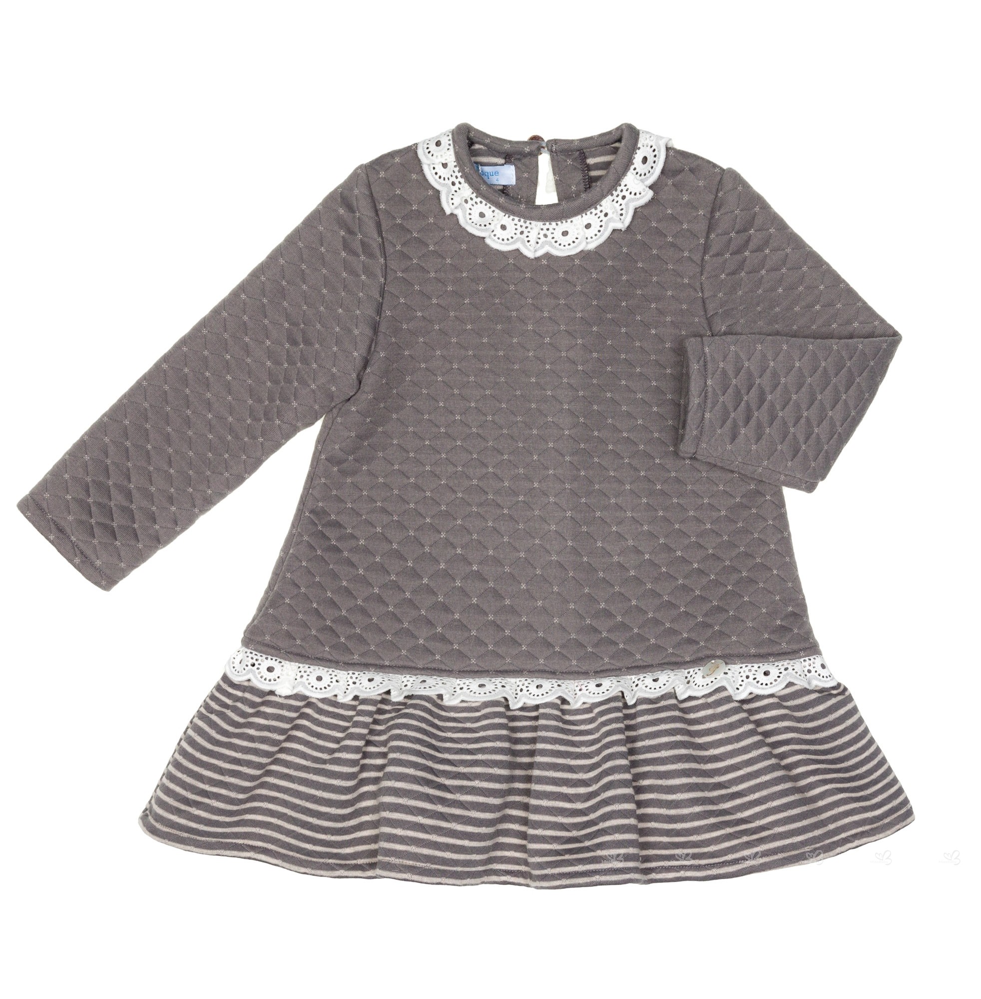 Grey Jersey Dress With White Maxi Bow | Missbaby