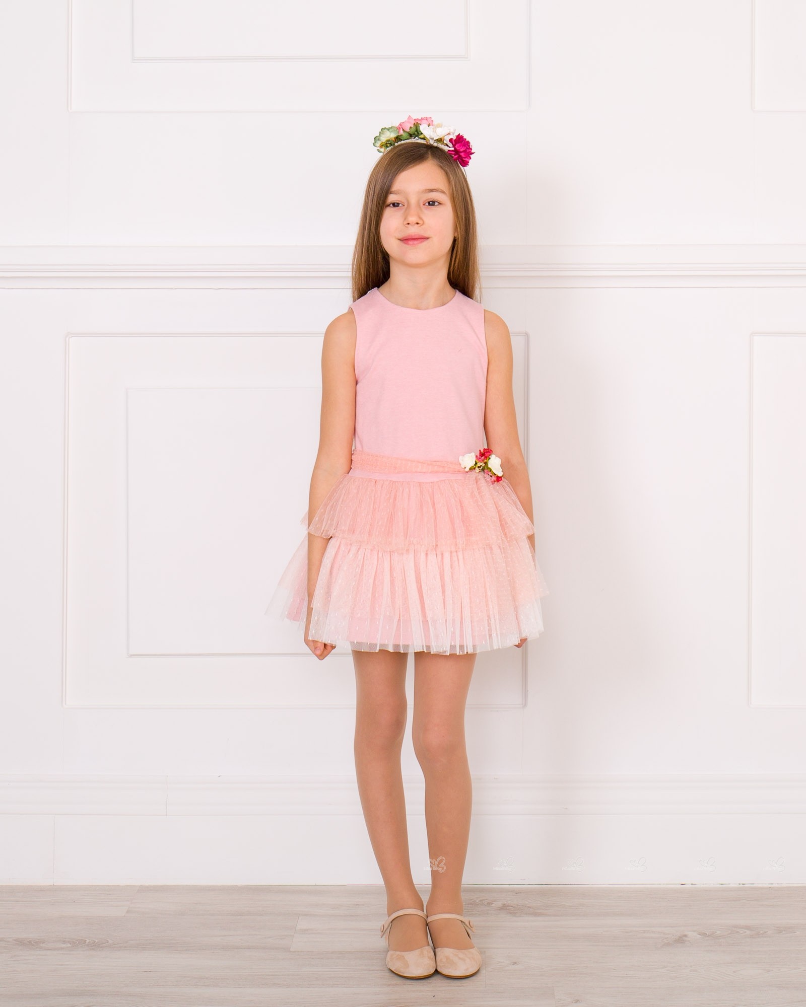 girls pale pink dress