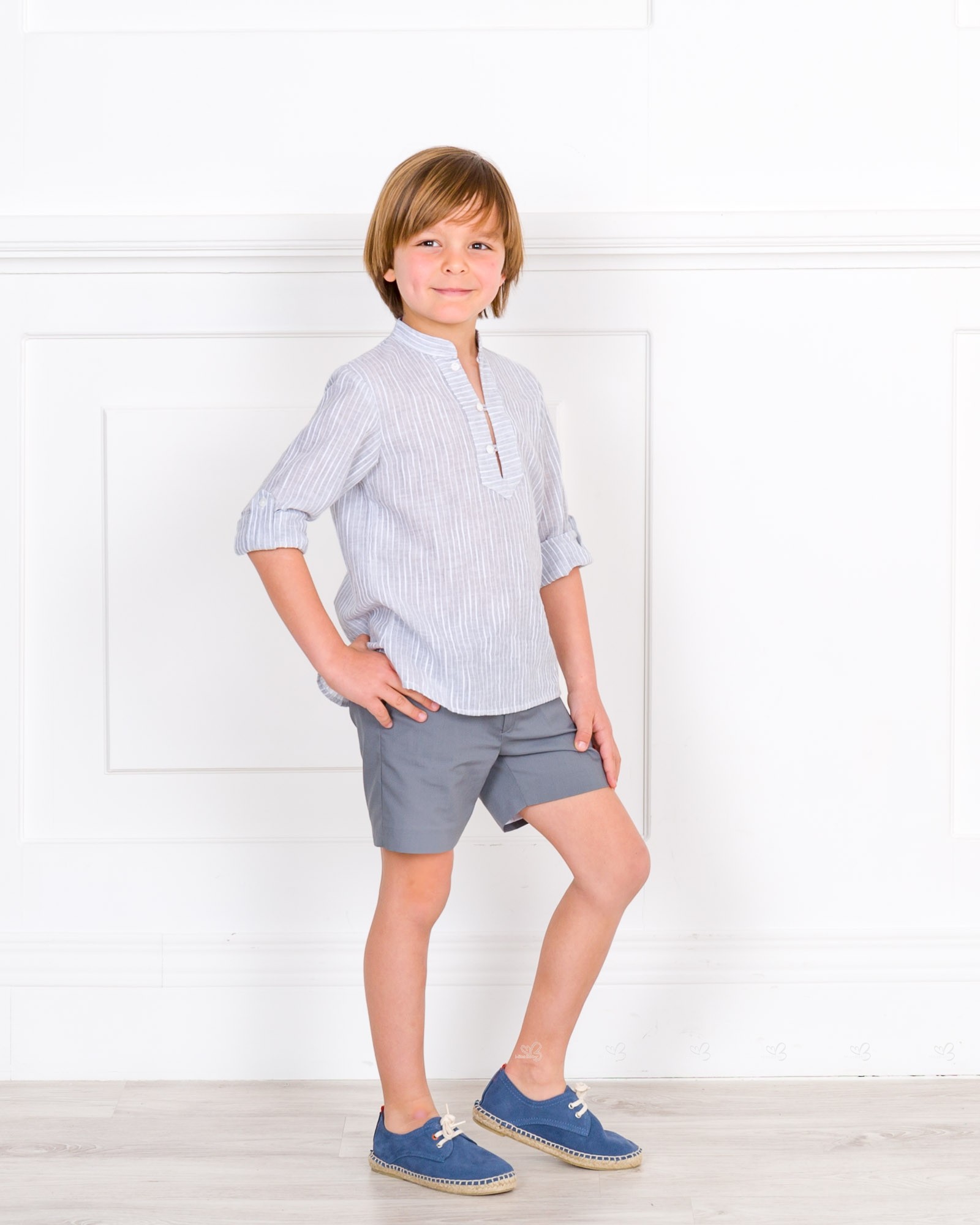 Ancar Boys Grey Shirt & Shorts Set | Missbaby