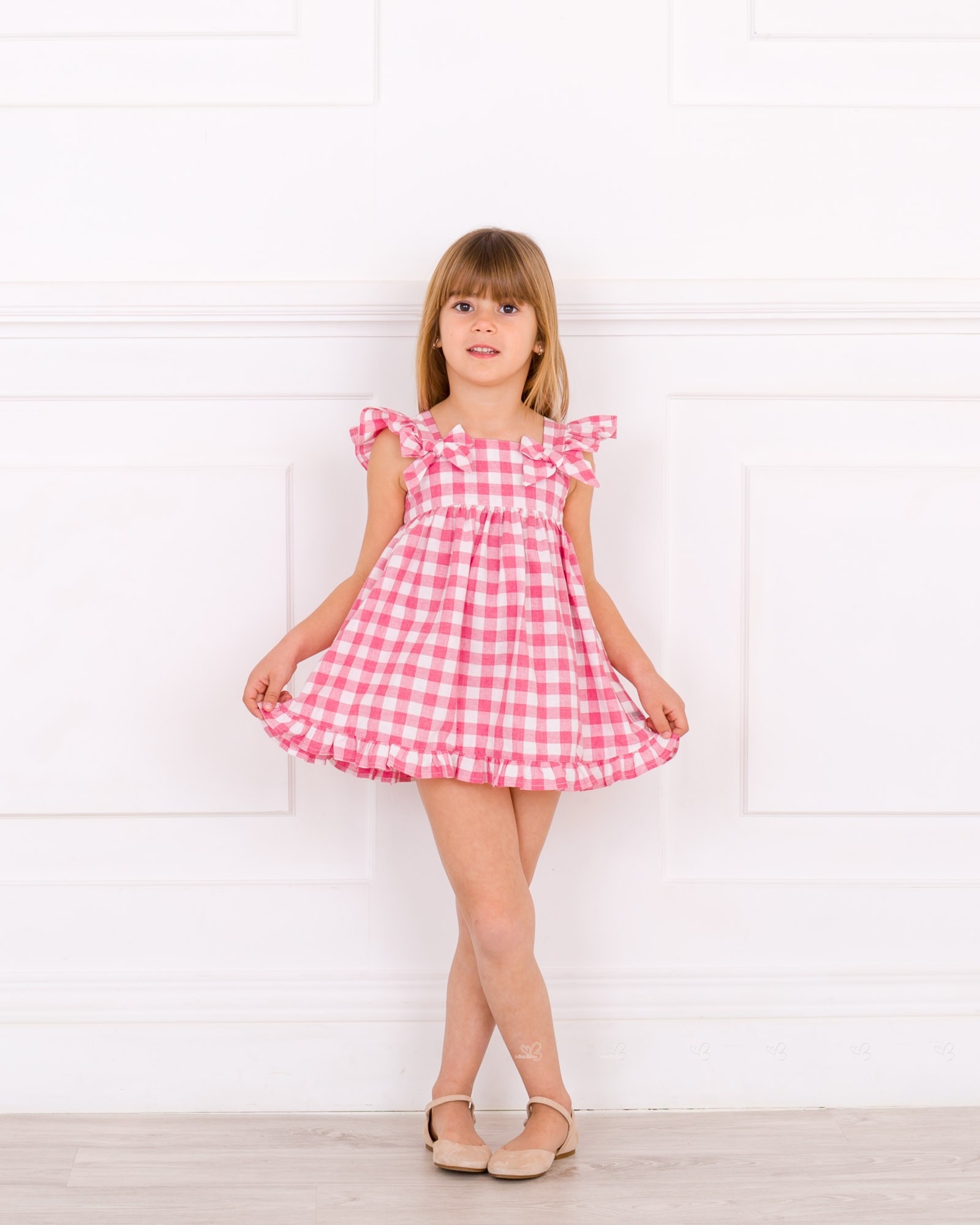 Girls Red & White Gingham Dress Outfit | Missbaby